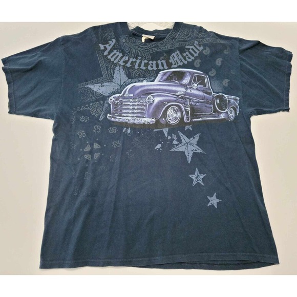 National Heritage American Made Classic Truck T-Shirt Size:XXL Blue - Picture 1 of 5